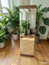 Wooden frame full-length mirror, floor-standing full-length dressing mirror for bedroom and living room without drilling Item Picture